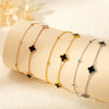 Wholesale Women's Retro Star Pattern Titanium Steel Electroplated Anklet