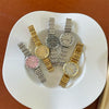 Wholesale Women's Retro Style Alloy Case Stainless Steel Buckle Round Dial Watch