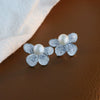 Wholesale Women's Retro Style Natural Freshwater Pearl S925 Silver Flower Zircon Nearly Round Earrings