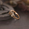 Wholesale Women's Retro Style Zinc Alloy Ring With Three Dimensional Rose And Leaf Pattern