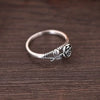 Wholesale Women's Retro Style Zinc Alloy Ring With Three Dimensional Rose And Leaf Pattern