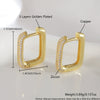 Wholesale Women's Retro Stylish Geometric Copper Electroplated Earrings