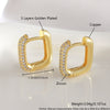 Wholesale Women's Retro Stylish Geometric Copper Electroplated Earrings