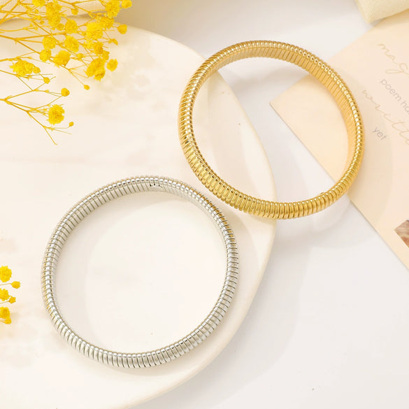 Wholesale Women's Retro Temperament Exaggerated Multi Layer Elastic Geometric Ferroalloy Electroplated Bracelet