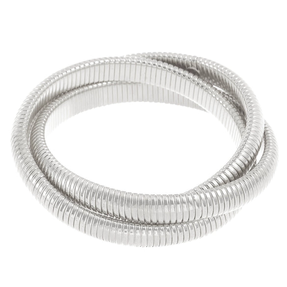 Wholesale Women's Retro Temperament Exaggerated Multi Layer Elastic Geometric Ferroalloy Electroplated Bracelet