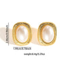 Wholesale Women's Retro Temperament Titanium Steel Pearl Geometric Earrings With Electroplating
