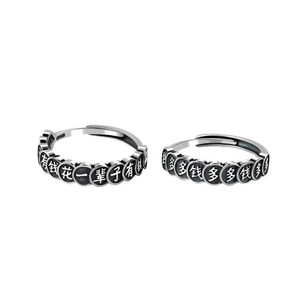 Wholesale Women's Retro Trendy Ring S925 Sterling Silver With Wings Pattern Electroplated