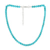Wholesale Women's Retro Turquoise Beaded Ball Chain Handmade Clavicle Necklace