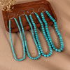 Wholesale Women's Retro Turquoise Beaded Ball Chain Handmade Clavicle Necklace