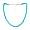 Wholesale Women's Retro Turquoise Beaded Ball Chain Handmade Clavicle Necklace