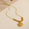 Wholesale Women's Retro Versatile Geometric 316L Stainless Steel Electroplated Necklace Jewelry With Light Luxury Highend Sense