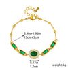 Wholesale Women's Retro Versatile Goldplated Stainless Steel Oval Geometric Chain Bracelet