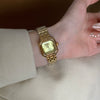 Wholesale Women's Retro Vintage Quartz Watch With Metal Strap And Rectangle Dial