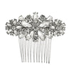Wholesale Women's Rhinestone Alloy Wedding Hair Comb With Flower Pattern And Alloy Casting Electroplating Process