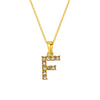 Wholesale Women's Rhinestone And Titanium Steel Diamond Inlaid Cross Chain Alphabet Necklace With Letters Numbers And Text