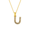 Wholesale Women's Rhinestone And Titanium Steel Diamond Inlaid Cross Chain Alphabet Necklace With Letters Numbers And Text