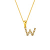 Wholesale Women's Rhinestone And Titanium Steel Diamond Inlaid Cross Chain Alphabet Necklace With Letters Numbers And Text
