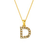 Wholesale Women's Rhinestone And Titanium Steel Diamond Inlaid Cross Chain Alphabet Necklace With Letters Numbers And Text