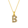 Wholesale Women's Rhinestone And Titanium Steel Diamond Inlaid Cross Chain Alphabet Necklace With Letters Numbers And Text