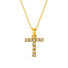 Wholesale Women's Rhinestone And Titanium Steel Diamond Inlaid Cross Chain Alphabet Necklace With Letters Numbers And Text