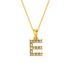 Wholesale Women's Rhinestone And Titanium Steel Diamond Inlaid Cross Chain Alphabet Necklace With Letters Numbers And Text