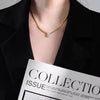 Wholesale Women's Rhinestone Electroplated Drop Shape Necklace In Old Money And Minimalist Style