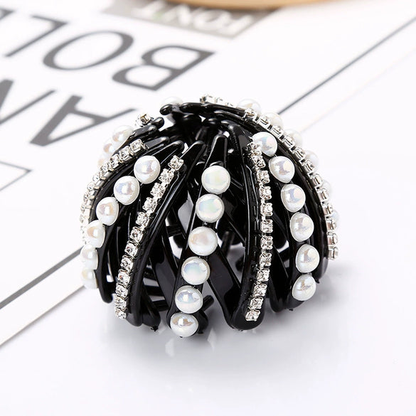 Wholesale Women's Rhinestone Ponytail Clip Handmade Ball Head Hair Grip