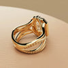 Wholesale Women's Ring Alloy Geometric Retro Exaggerated Simple Personality Electroplated
