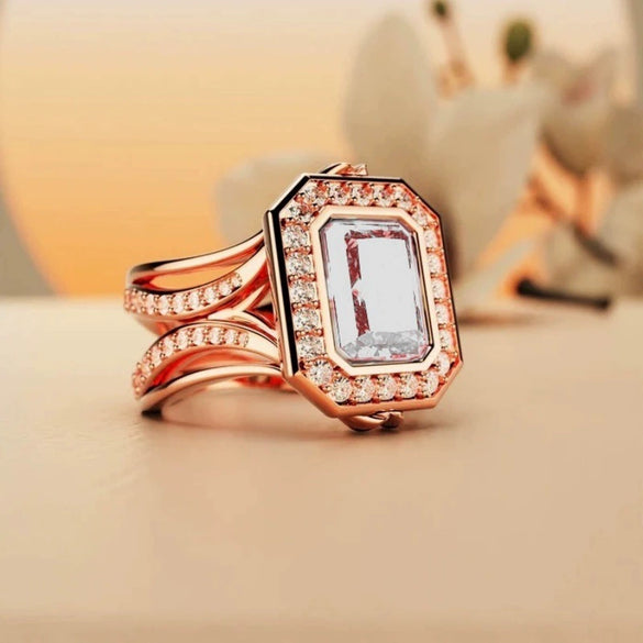 Wholesale Women's Ring Alloy Geometric Retro Exaggerated Simple Personality Electroplated