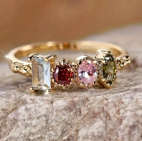 Wholesale Women's Ring Alloy Geometric Retro Exaggerated Simple Personality Fashion Electroplated