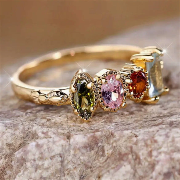 Wholesale Women's Ring Alloy Geometric Retro Exaggerated Simple Personality Fashion Electroplated