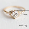 Wholesale Women's Ring Copper Inlaid Zircon Geometric Gold Plated