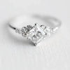 Wholesale Women's Ring Copper Inlaid Zircon Geometric Gold Plated