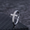 Wholesale Women's Ring Copper Silverplated Microinlaid Geometric Jewelry