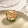 Wholesale Women's Ring Copper Zirconium Oval Geometric Electroplated