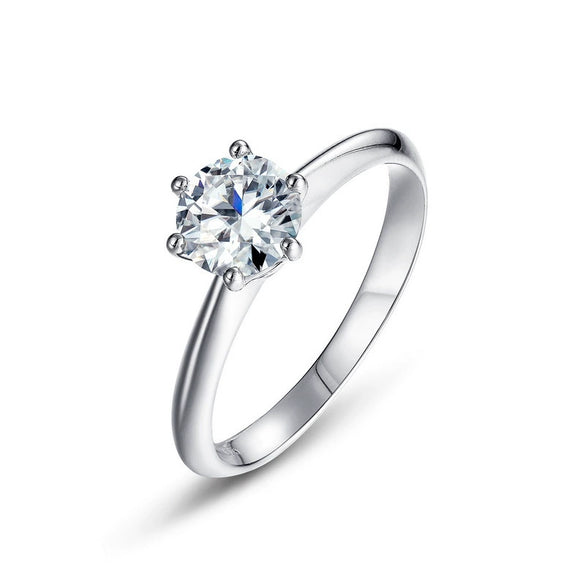 Wholesale Women's Ring S925 Silver Geometric Style Diamond Inlaid