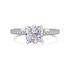 Wholesale Women's Ring S925 Sterling Silver Geometric Design Electroplated With Ice Flower High Carbon Diamond Zircon