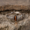 Wholesale Women's Ring S925 Sterling Silver Geometric Design Set With Gemstones