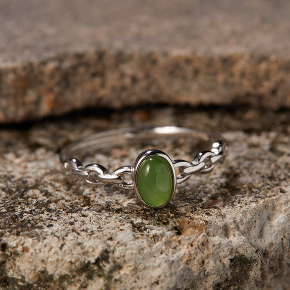 Wholesale Women's Ring S925 Sterling Silver Geometric Design Set With Gemstones