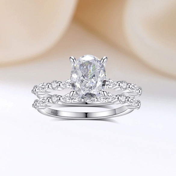 Wholesale Women's Ring 925 Silver Horse Eye Round With Geometric Style And Electroplating Treatment
