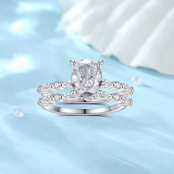 Wholesale Women's Ring 925 Silver Horse Eye Round With Geometric Style And Electroplating Treatment