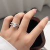 Wholesale Women's Ring 925 Silver Horse Eye Round With Geometric Style And Electroplating Treatment