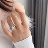 Wholesale Women's Ring 925 Silver Mobius Double Ring With Geometric Style And Electroplating Treatment