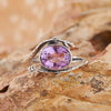 Wholesale Women's Ring With Natural Color Amethyst Citrine Topaz Garnet Set With Crystal In Thai Silver And S925 Sterling Silver With Flower Pattern