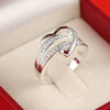 Wholesale Women's Rings Copper Heart Shaped Geometric Casual Style Zircon