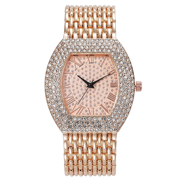 Wholesale Women's Roman Style Fashion Metal Round Dial Quartz Watch