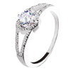 Wholesale Women's Romantic Heart Shaped Alloy Love Ring With Diamond And Electroplating For Wedding Jewelry