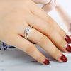 Wholesale Women's Romantic Heart Shaped Alloy Love Ring With Diamond And Electroplating For Wedding Jewelry
