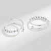 Wholesale Women's Rotatable Decompression Anxiety Ring S925 Sterling Silver Geometric Electroplated