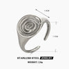 Wholesale Women's Rotating Geometric Stainless Steel 18K Goldplated Open Ring